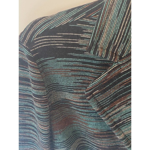 M Missoni Stretch Blazer size 42 - wool blend - green multicolor stripe - Picture 4 of 8
